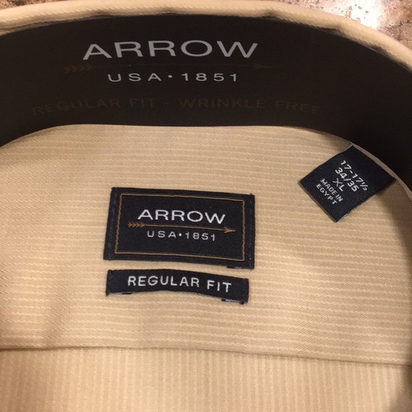Mens Arrow dress shirt 17 - 17 1/2 34/35 XL NWT - Picture 2 of 4